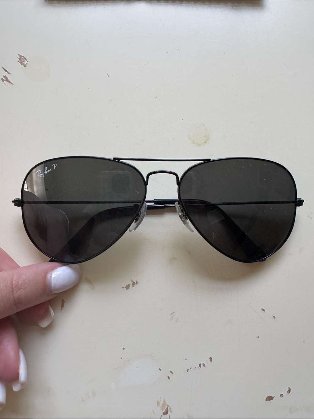 NWOT Ray-Ban Black Polarized Aviator Sunglasses - Picture 3 of 3